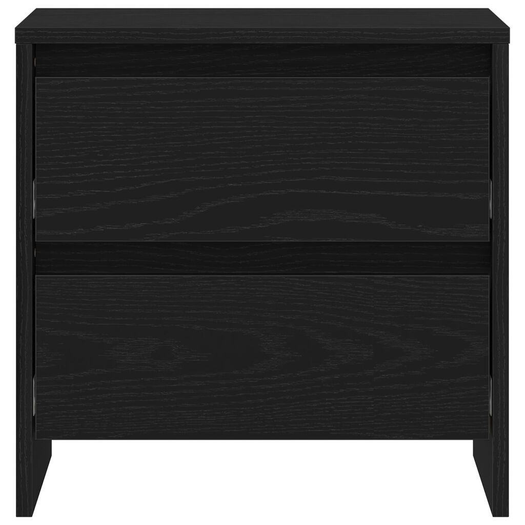 vidaXL Κομοδίνο Μαύρη Δρυς 45x34x44,5 εκ. Κατασκευασμένο Ξύλο