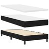 vidaXL Κρεβάτι box spring με στρώμα με στρώμα Μαύρο 90 x 190 cm ύφασμα
