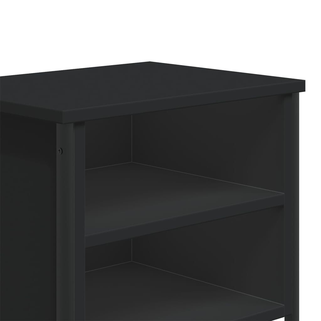 vidaXL Κομοδίνο Μαύρο 40 x 30 x 40 εκ. από Επεξεργασμένο Ξύλο