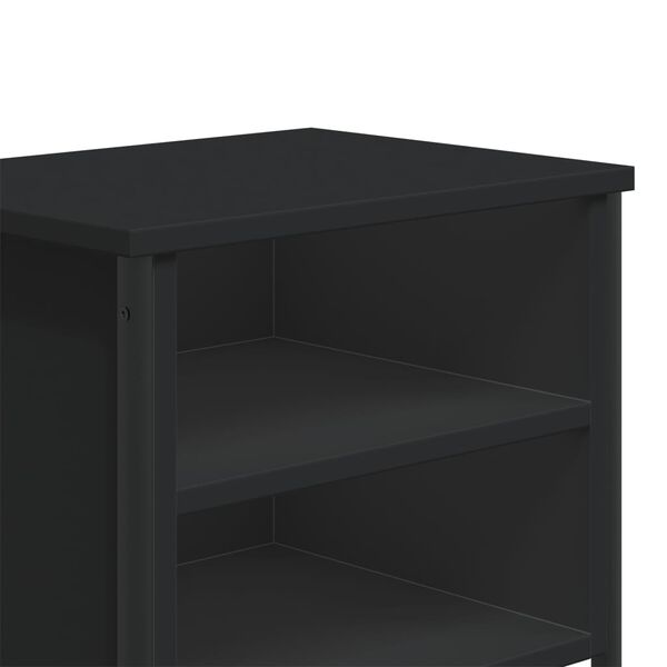 vidaXL Κομοδίνο Μαύρο 40 x 30 x 40 εκ. από Επεξεργασμένο Ξύλο