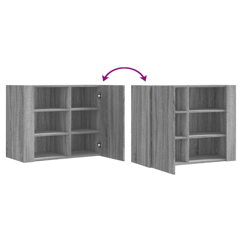 vidaXL Ντουλάπι Τοίχου Γκρι Sonoma 75x35x60 εκ. από Επεξεργασμένο Ξύλο