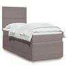vidaXL &Kappa;&rho;&epsilon;&beta;ά&tau;&iota; Boxspring &mu;&epsilon; &Sigma;&tau;&rho;ώ&mu;&alpha; Taupe 100 x 200 &epsilon;&kappa;. &Upsilon;&phi;&alpha;&sigma;&mu;ά&tau;&iota;&nu;&omicron;