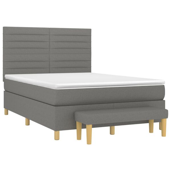 vidaXL &Kappa;&rho;&epsilon;&beta;ά&tau;&iota; Boxspring &mu;&epsilon; &Sigma;&tau;&rho;ώ&mu;&alpha; &Sigma;&kappa;&omicron;ύ&rho;&omicron; &Gamma;&kappa;&rho;&iota; 140x200 &epsilon;&kappa; &Upsilon;&phi;&alpha;&sigma;&mu;ά&tau;&iota;&nu;&omicron;