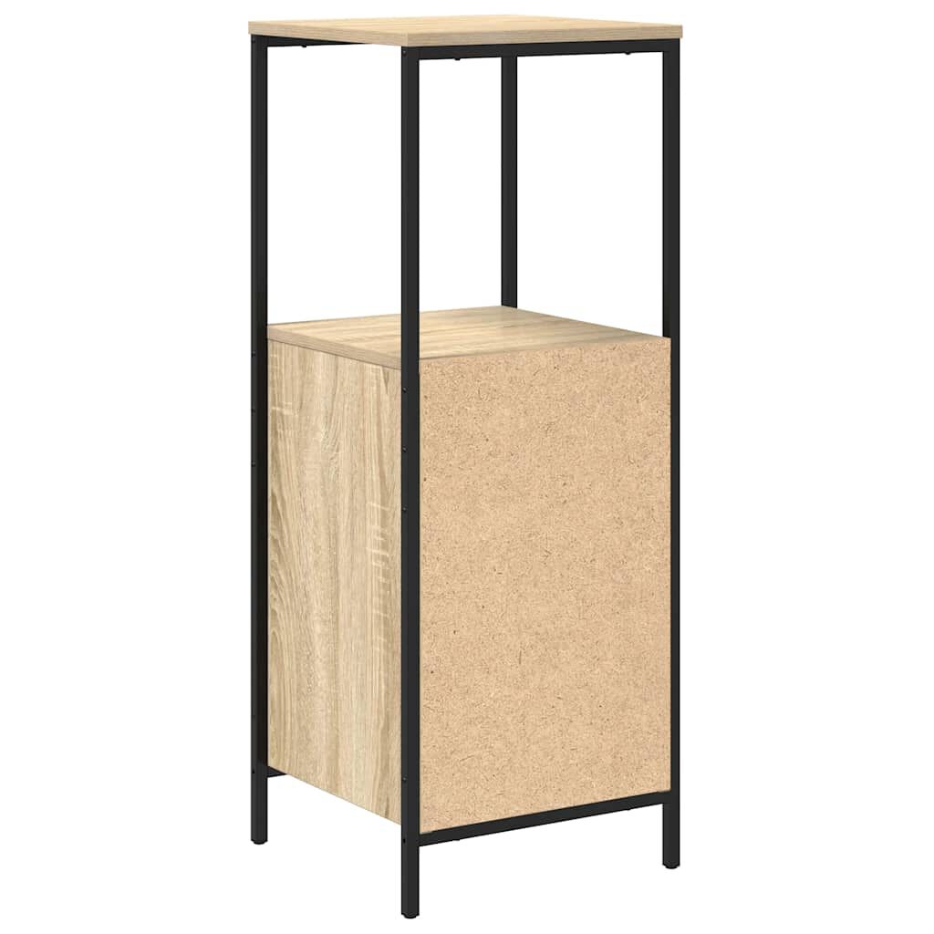 vidaXL Ντουλάπι μπάνιου με ράφια Sonoma δρυς 36x35x95 εκ.
