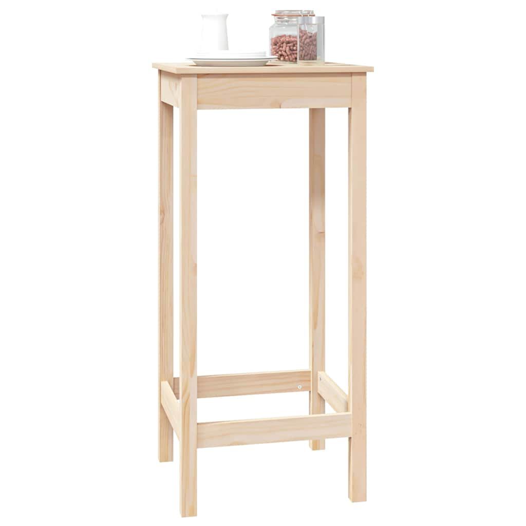 vidaXL Τραπέζι Μπαρ 50 x 50 x 110 εκ. από Μασίφ Ξύλο Πεύκου