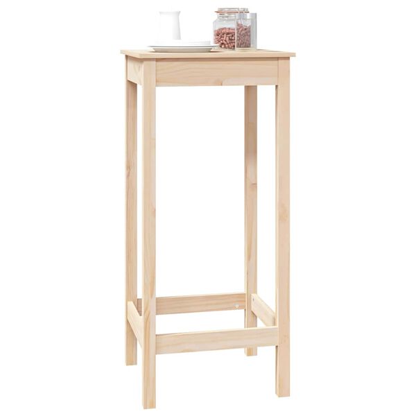 vidaXL Τραπέζι Μπαρ 50 x 50 x 110 εκ. από Μασίφ Ξύλο Πεύκου