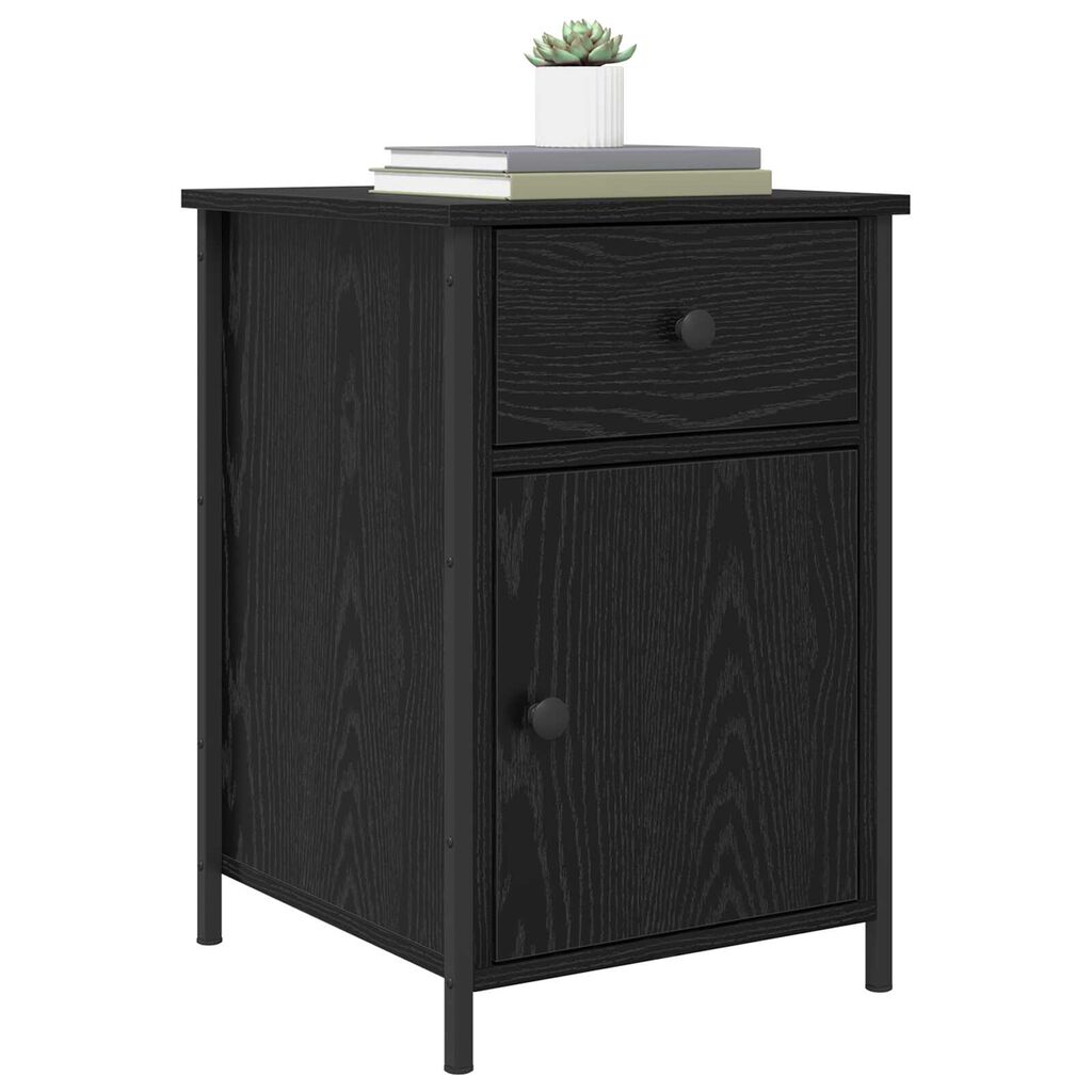 vidaXL Κομοδίνα 2 τεμάχια Μαύρης Καρυδιάς 40x42x60 εκ. Επεξεργασμένο ξύλο