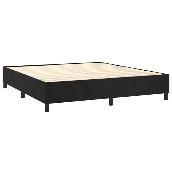 vidaXL &Kappa;&rho;&epsilon;&beta;ά&tau;&iota; Boxspring &mu;&epsilon; &Sigma;&tau;&rho;ώ&mu;&alpha; &Mu;&alpha;ύ&rho;&omicron; 200x200 &epsilon;&kappa;. &Beta;&epsilon;&lambda;&omicron;ύ&delta;&iota;&nu;&omicron;