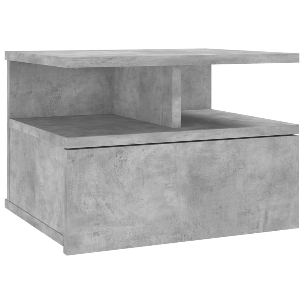 vidaXL Κομοδίνο Κρεμαστό Γκρι Σκυροδέματος 40x31x27 εκ. από Επεξ. Ξύλο