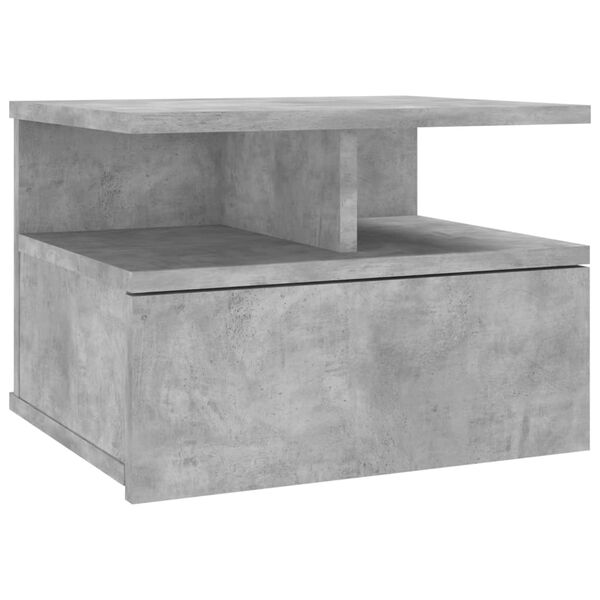 vidaXL Κομοδίνο Κρεμαστό Γκρι Σκυροδέματος 40x31x27 εκ. από Επεξ. Ξύλο