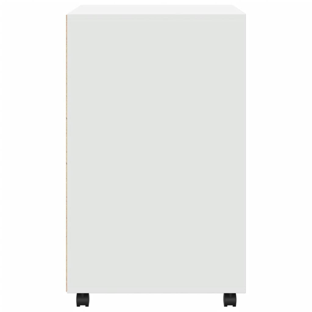 vidaXL Ντουλάπι Τροχήλατο Λευκό 60 x 48 x 81 εκ. από Επεξ. Ξύλο