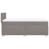 vidaXL Κρεβάτι Boxspring με Στρώμα Taupe 80x200 εκ. Υφασμάτινο