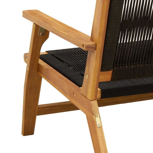 vidaXL Εξωτερικά Έπιπλα 2 pcs Μαύρο 78 x 67 x 73εκ. Μασίφ ξύλο ακακίας