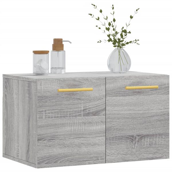 vidaXL Ντουλάπι Τοίχου Γκρι Sonoma 60x36,5x35 εκ. Επεξεργασμένο Ξύλο