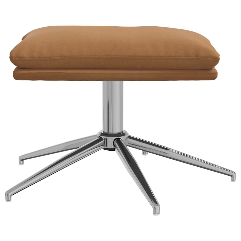 vidaXL Υποπόδιο Taupe 60x60x35 εκ. από Ύφασμα Μικροϊνών