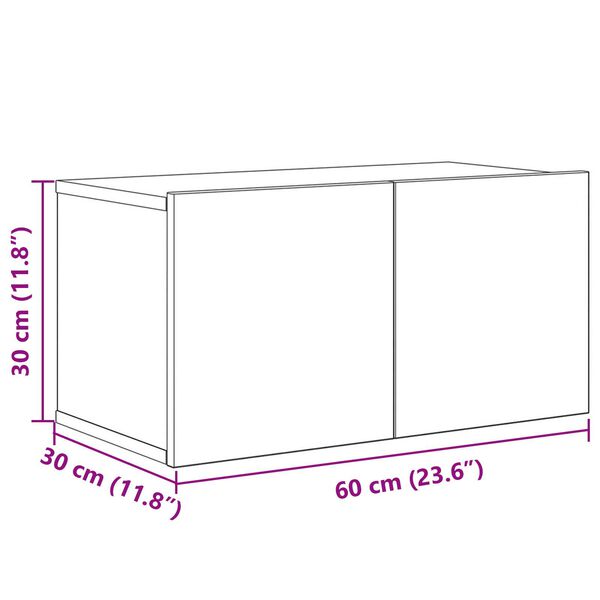 vidaXL Σετ Καθισμάτων Τηλεόρασης 8 pcs Παλιό ξύλο 30.5 x 30 x 90 cm