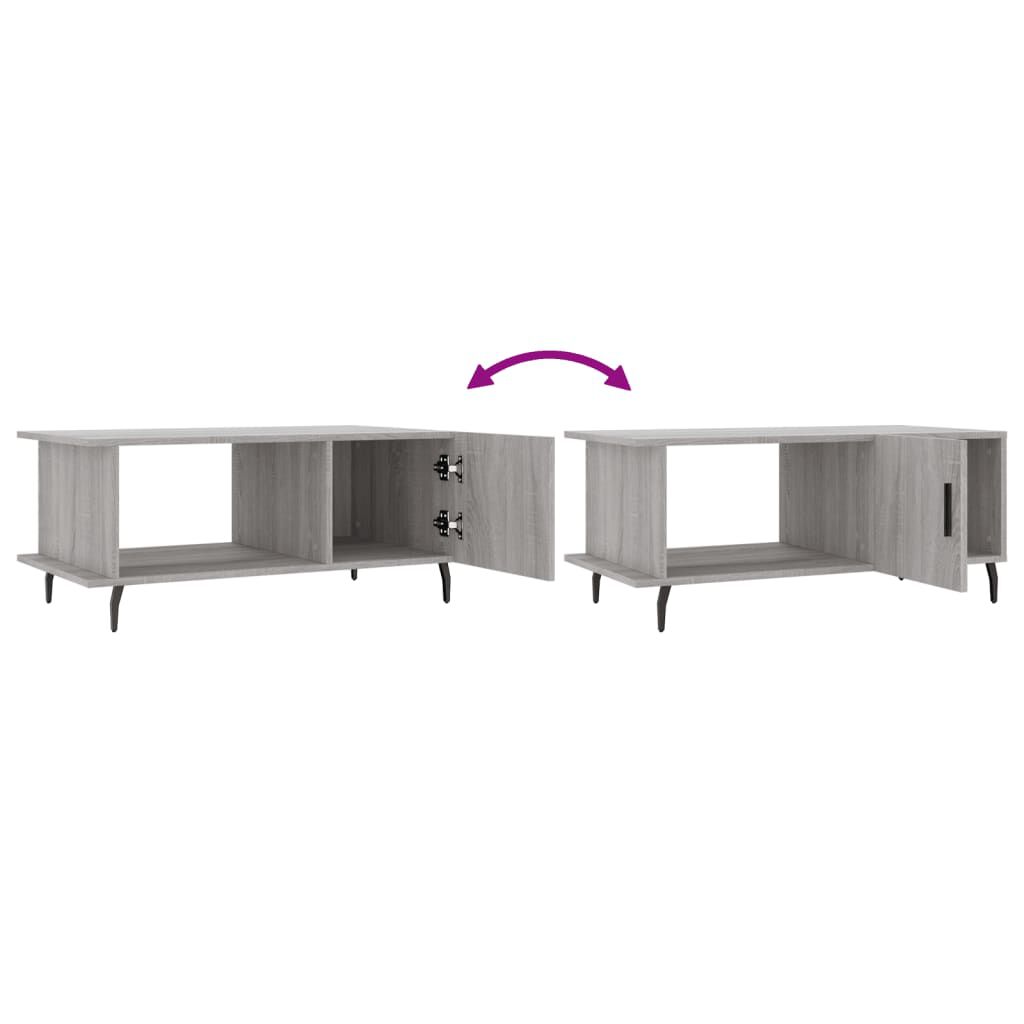 vidaXL Τραπεζάκι Σαλονιού Γκρι Sonoma 90x50x40 εκ. Επεξεργασμένο Ξύλο