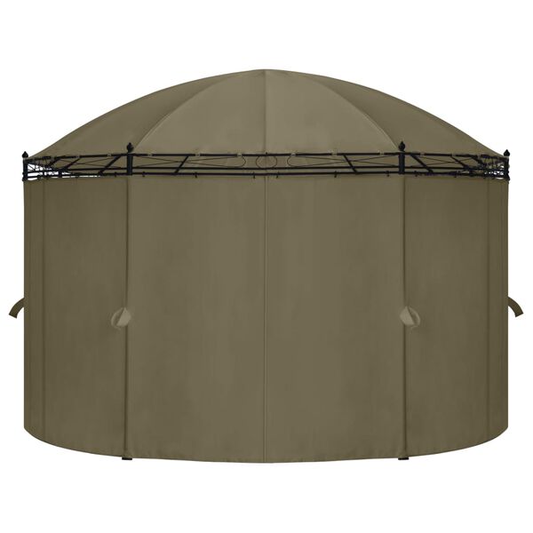 vidaXL Κιόσκι με Κουρτίνες Taupe 520 x 349 x 255 εκ. 180 γρ./μ²