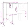 vidaXL Κεφαλάρι Με Αποθηκευτικό Χώρο Sonoma Δρυς 160x19x103,5 εκ.
