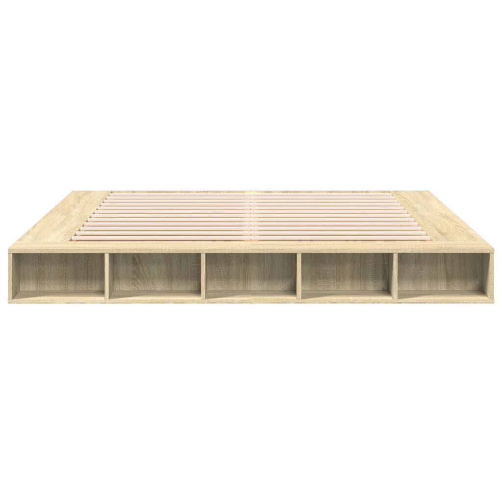 vidaXL Πλαίσιο Κρεβατιού Sonoma Δρυς 200x200 εκ. Επεξεργασμένο Ξύλο