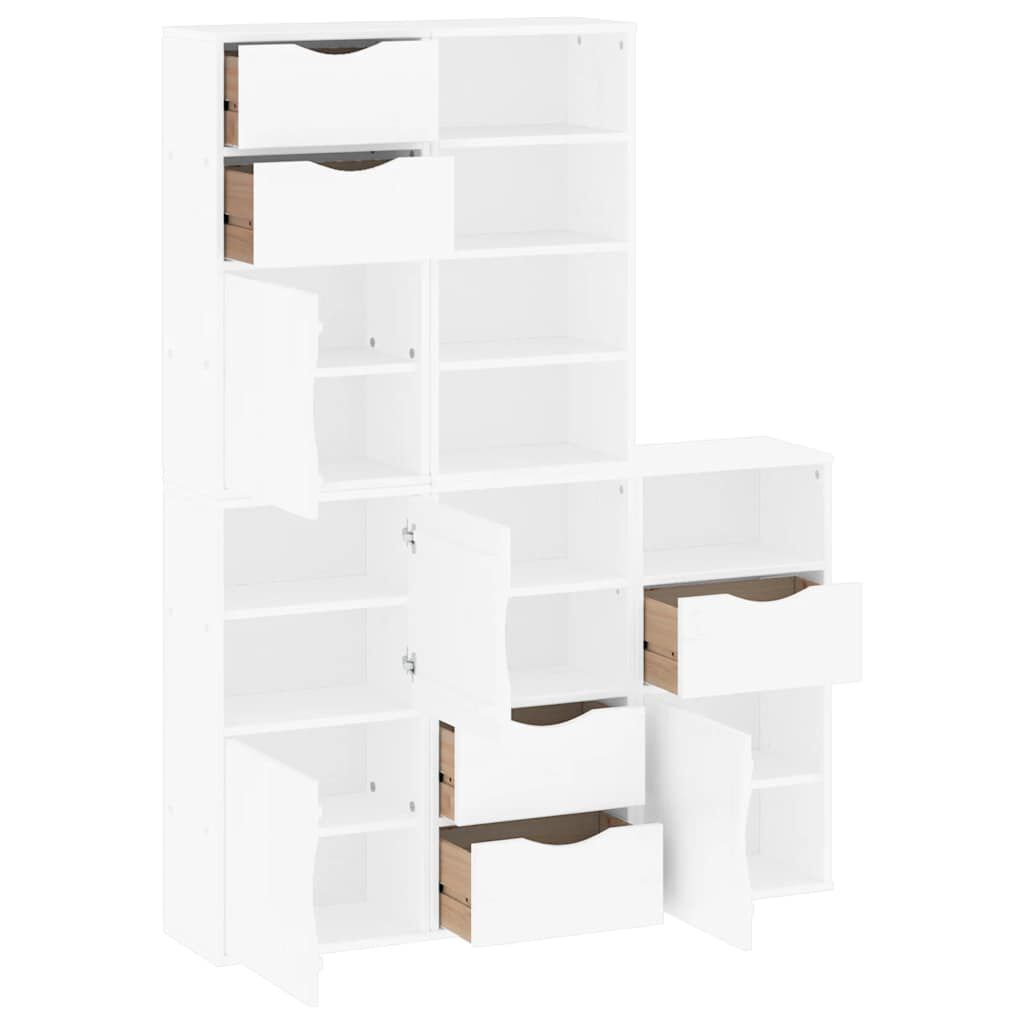 vidaXL Πλαϊνά ντουλάπια 5 τεμ. ODDA 40x24x79 εκ. από Μασίφ Ξύλο Πεύκου