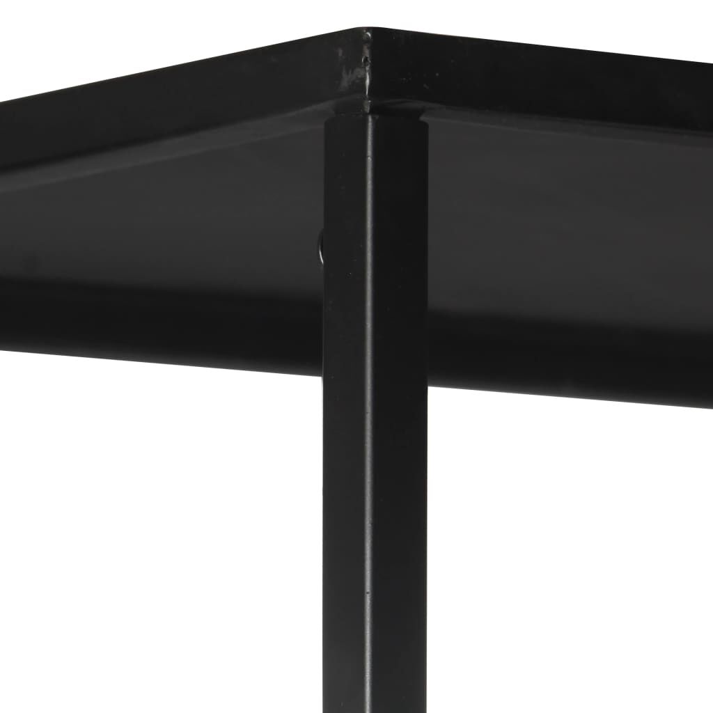 vidaXL Βιβλιοθήκη 60x35x180 εκ. από Ακατέργαστο Ξύλο Μάνγκο & Σίδηρο