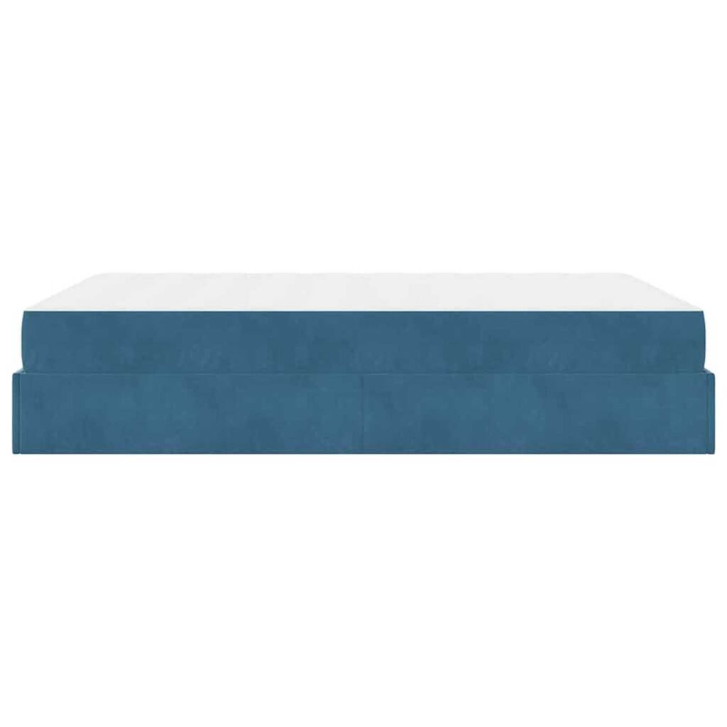 vidaXL Σκελετός Κρεβατιού Μπλε 140 x 200 cm Βελούδο