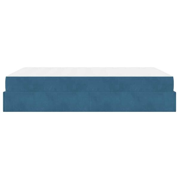 vidaXL Σκελετός Κρεβατιού Μπλε 140 x 200 cm Βελούδο