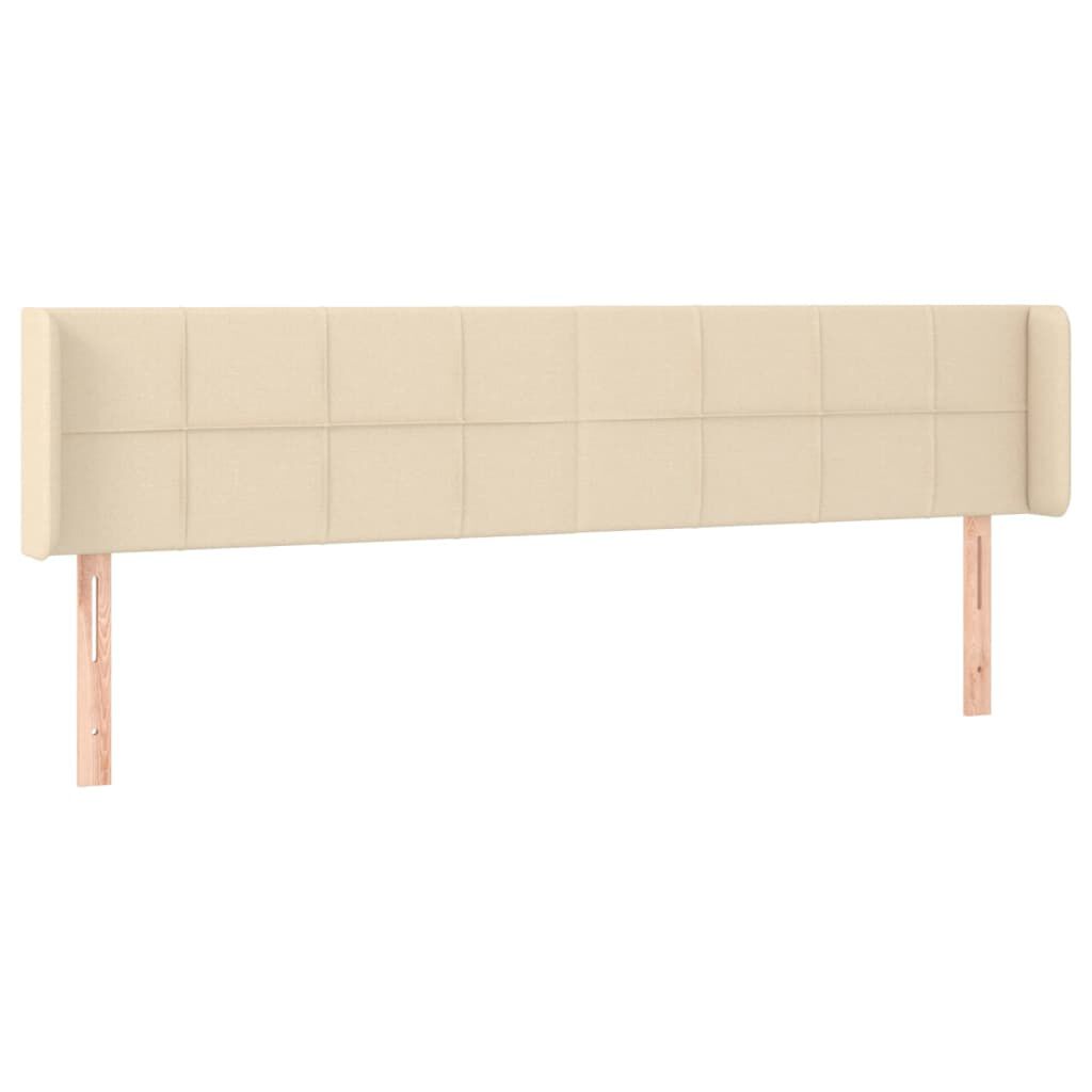 vidaXL Κεφαλάρι με Πτερύγια Κρεμ 203x16x78/88 εκ. Υφασμάτινο