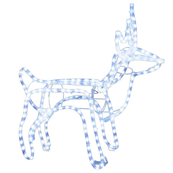 vidaXL Χριστουγεννιάτικος Τάρανδος Ψυχρό Λευκό 60 x 30 x 60 εκ.