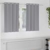 vidaXL Κουρτίνες με κουρτίνες 2 pcs Ανοιχτό γκρι 140x140cm Πολυεστέρας