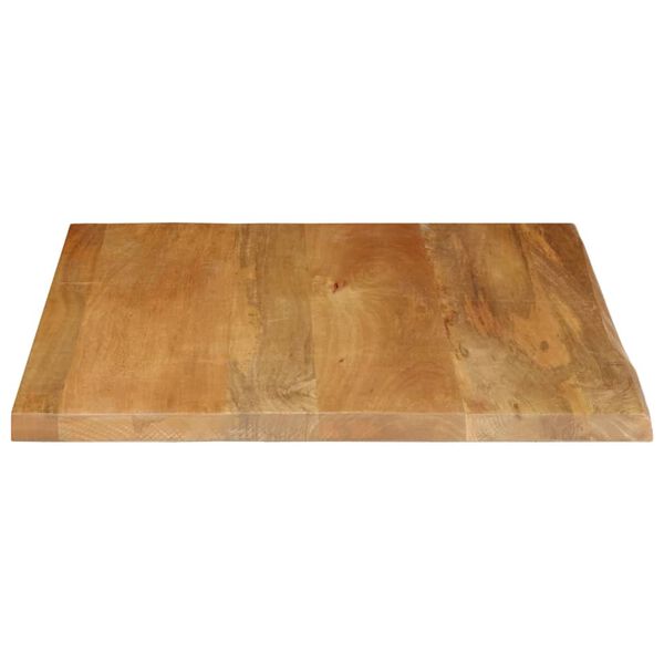 vidaXL Επιφάνεια Τραπεζιού 80x80x2,5 εκ. Live Edge Μασίφ Ξύλο Μάνγκο