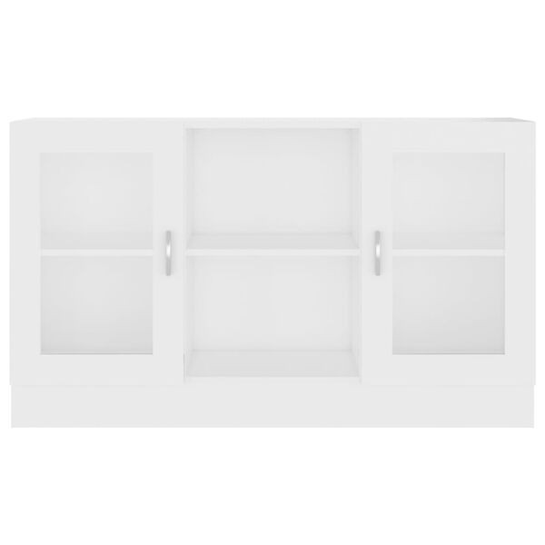 vidaXL Βιτρίνα Λευκή 120 x 30,5 x 70 εκ. από Επεξ. Ξύλο