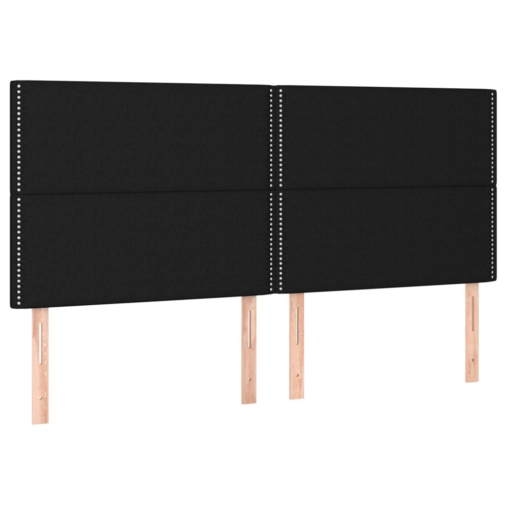 vidaXL Κρεβάτι Boxspring με Στρώμα Μαύρο 160x200 εκ. Υφασμάτινο