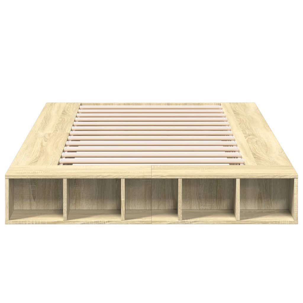 vidaXL Πλαίσιο Κρεβατιού Sonoma Δρυς 120x200 εκ. Επεξεργασμένο Ξύλο