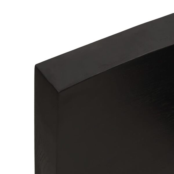 vidaXL Επιφ Τραπεζιού Αν Καφέ 60x50x(2-6)εκ. Ακατέργ. Μασίφ Ξύλο Δρυός