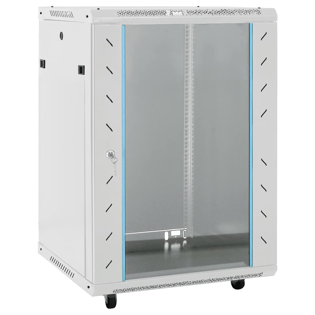 vidaXL Καμπίνα Δικτύου με Περιστ. Πόδια 15U 19" IP20 60x45x86 εκ.