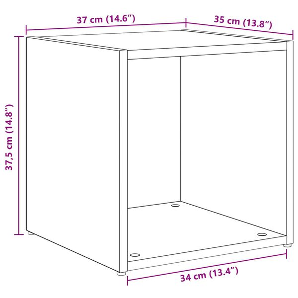 vidaXL με ράφι με αποθήκευση 6 pcs Μαύρη Οξυά Επεξεργασμένο ξύλο