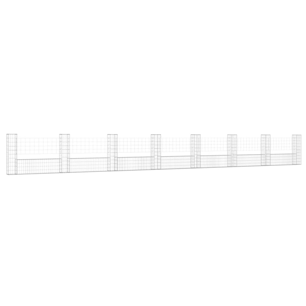 vidaXL Συρματοκιβώτια Στύλοι σε U Σχήμα 8 τεμ. 860x20x100 εκ Σιδερένια