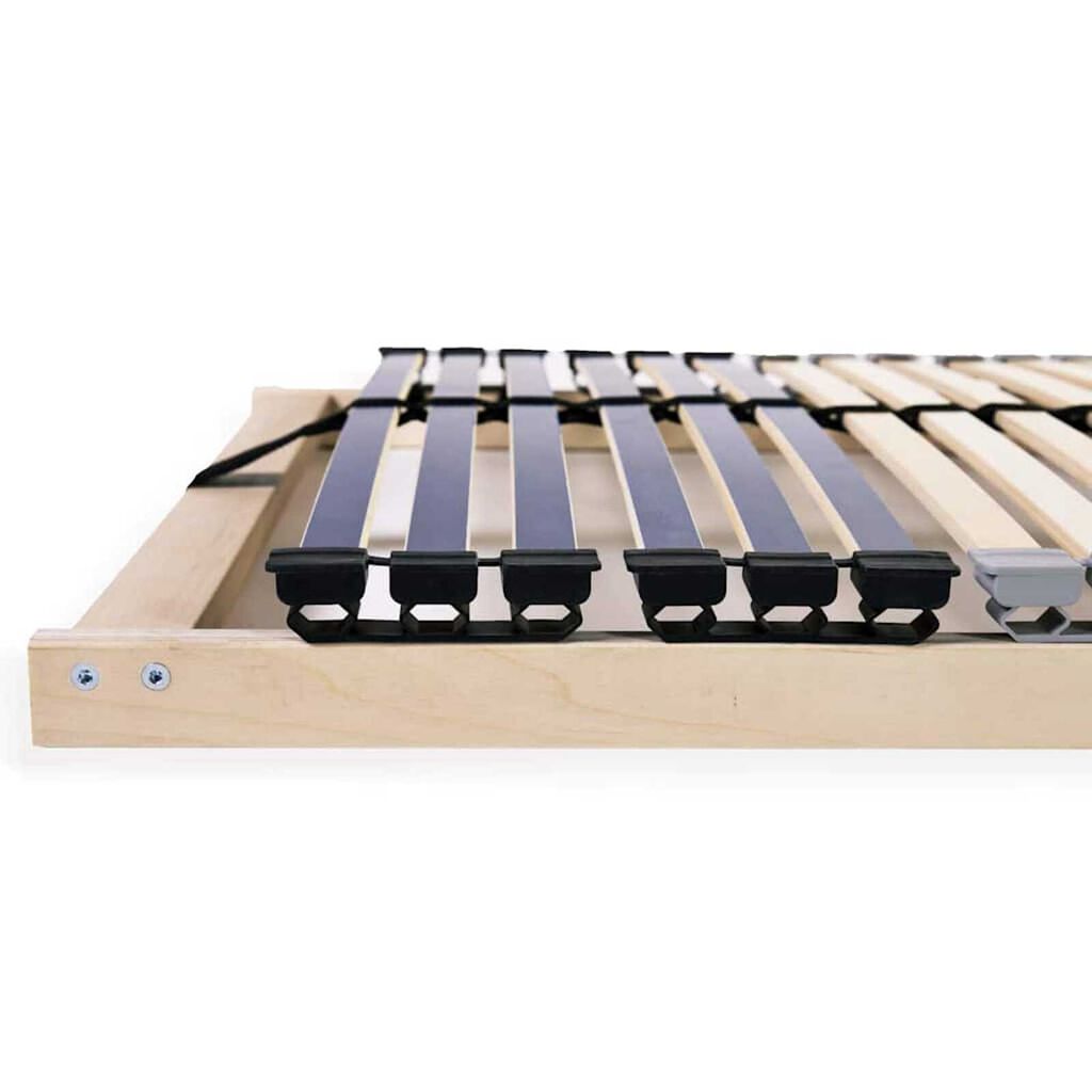 vidaXL Βάση κρεβατιού με λάμες Καφέ 70 x 190 cm Στερεό Ξύλο Μηλιάς