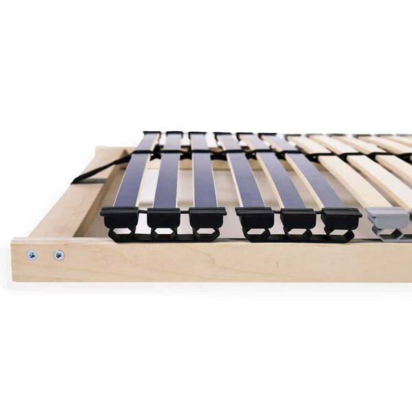 vidaXL Βάση κρεβατιού με λάμες Καφέ 70 x 190 cm Στερεό Ξύλο Μηλιάς