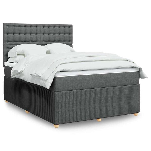 vidaXL &Kappa;&rho;&epsilon;&beta;ά&tau;&iota; Boxspring &mu;&epsilon; &Sigma;&tau;&rho;ώ&mu;&alpha; &Sigma;&kappa;&omicron;ύ&rho;&omicron; &Gamma;&kappa;&rho;&iota; 140x200 &epsilon;&kappa; &Upsilon;&phi;&alpha;&sigma;&mu;ά&tau;&iota;&nu;&omicron;