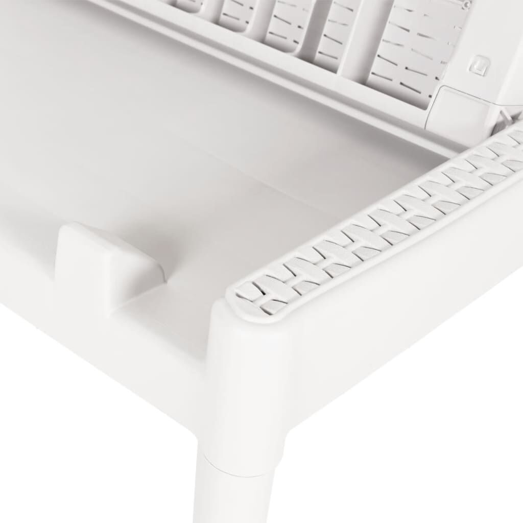 vidaXL Ξαπλώστρα Λευκή 186 x 60 x 29 από Πολυπροπυλένιο