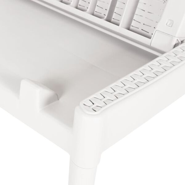 vidaXL Ξαπλώστρα Λευκή 186 x 60 x 29 από Πολυπροπυλένιο