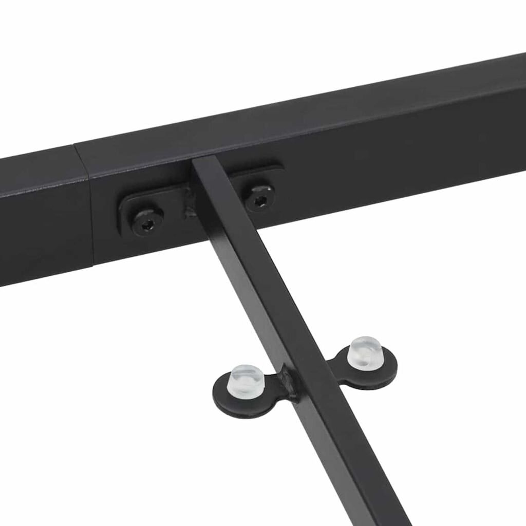 vidaXL Τραπέζι Κήπου Μαύρο 80 x 80 x 73 εκ Μασίφ ξύλο teak