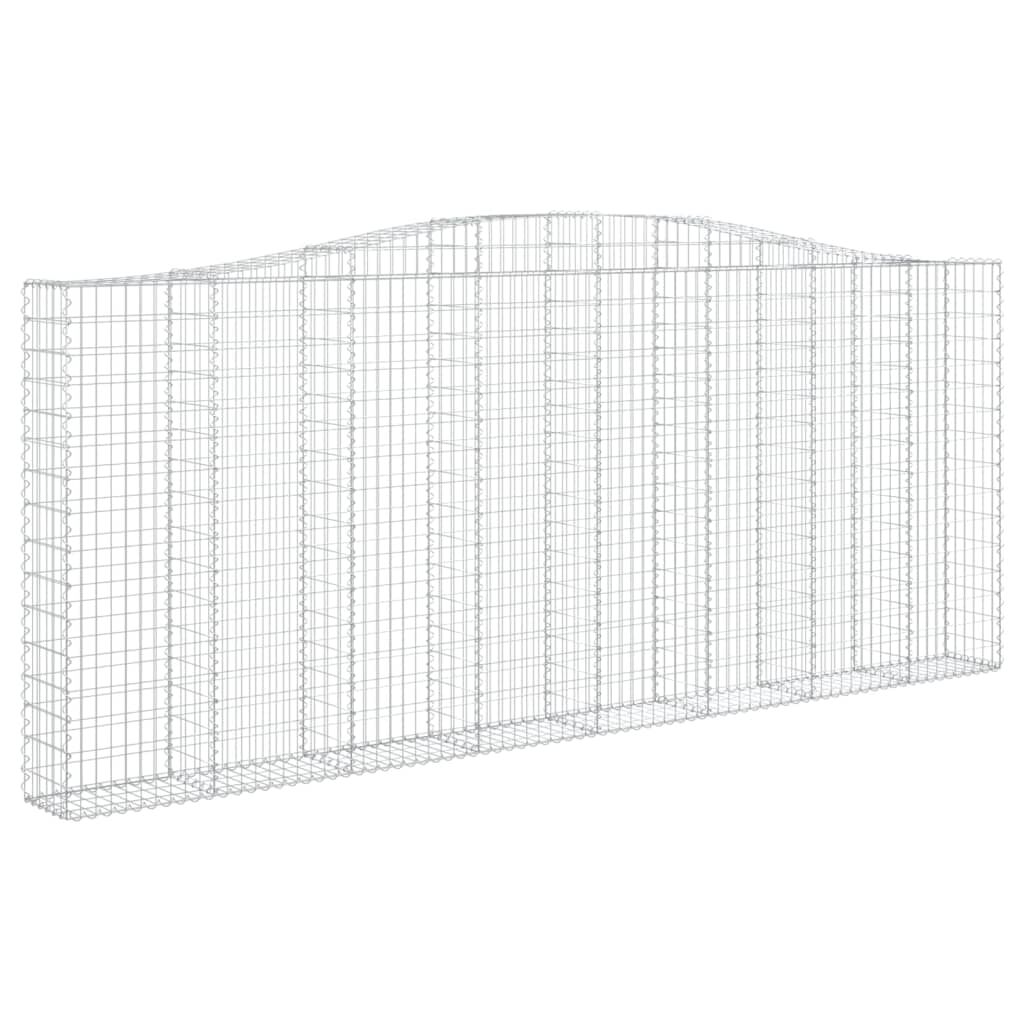vidaXL Συρματοκιβώτια Τοξωτά 9 τεμ. 400x30x160/180 εκ. Γαλβαν. Ατσάλι
