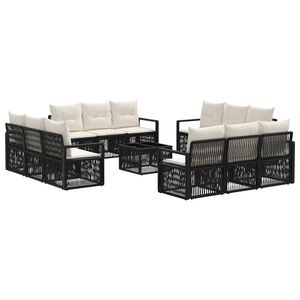 vidaXL &Sigma;&epsilon;&tau; &Kappa;&alpha;&nu;&alpha;&pi;έ &Kappa;ή&pi;&omicron;&upsilon; 13 pcs &Mu;&alpha;ύ&rho;&omicron; &sigma;&upsilon;&nu;&theta;&epsilon;&tau;&iota;&kappa;ό &rho;&alpha;&tau;ά&nu;