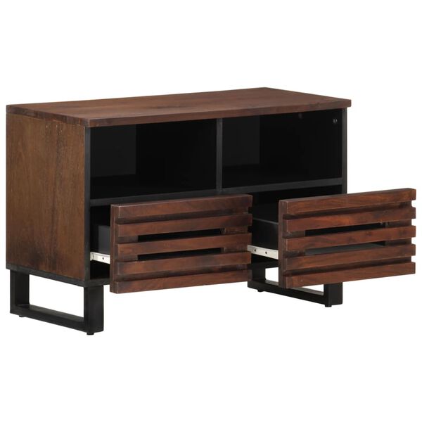 vidaXL Έπιπλο Τηλεόρασης Καφέ 70x34x46 εκ. Μασίφ Ξύλο Μάνγκο