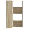 vidaXL Βιβλιοθήκη Γωνιακή 4 Επ. Sonoma Δρυς 85x85x140 εκ Επεξ. Ξύλο