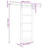 vidaXL Συρόμενη Πόρτα Φυσικό και μαύρο 78 x 202 εκ.